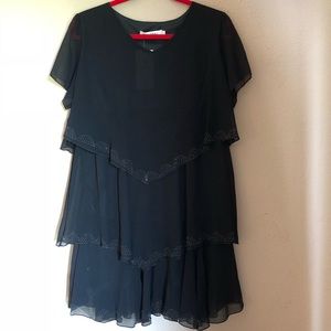 Tiered black dress